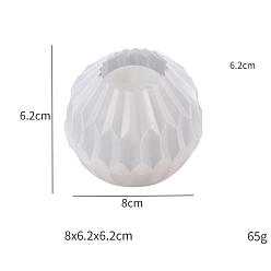 White DIY Silicone Storage Bowl Molds, Resin Casting Molds, Clay Craft Mold Tools, White, 65x80mm