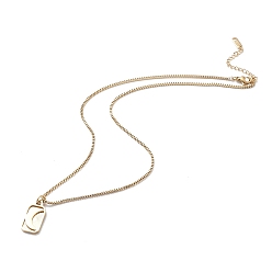 Луна 304 прямоугольное колье из нержавеющей стали с цепочками для женщин, золотые, луна, 17.52 дюйм (44.5 см)