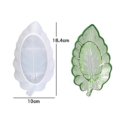 Белый Силиконовая форма для хранения листьев, пищевая силиконовая форма, формы для литья смолы, для уф-смолы, изготовление изделий из эпоксидной смолы, белые, 184x100x38 мм