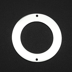 Нержавеющая Сталь Цвет Не тускнеют 201 соединители из нержавеющей стали, лазерная резка, кольцо, цвет нержавеющей стали, 35x1 мм, отверстие : 1.4 мм