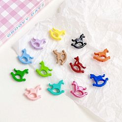 (52) Непрозрачная лаванда Непрозрачные акриловые бусины, конек, разноцветные, 22x19 мм