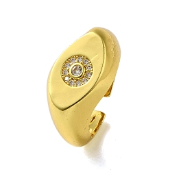 Eye Латунь с кольцами из циркония, реальный 18 k позолоченный, глаз, внутренний диаметр: 18 мм