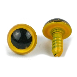 Золотистый Пластиковые глаза куклы, ремесленные защитные глаза, с распоркой, для изготовления кукол, полукруглый, золотые, 8 мм