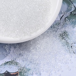 (RR131) Transparent Crystal Миюки круглые бусины рокайль, японский бисер, 11/0, (rr 131) прозрачный кристалл, 11/0, 2x1.3 мм, отверстия : 0.8 mm, около 50000 шт / фунт