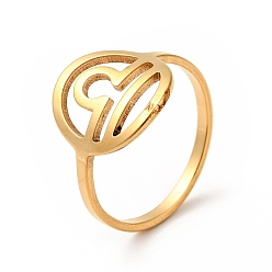 Золотой Ионное покрытие (ip) 201 кольцо из нержавеющей стали созвездия весов для женщин, золотые, размер США 7 (17.3 мм)