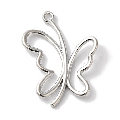 Платина Стойки подвески обшивки сплава, без кадмия, без никеля и без свинца, бантом, платина, 26x19x3 мм, отверстие : 1.4 мм