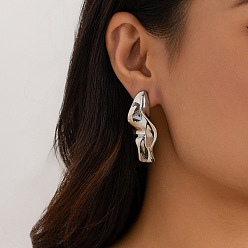 Самородки Серьги сплава, платина, самородки, 50x25 мм