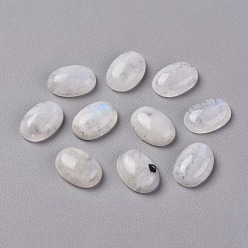 Rainbow Moonstone Natural Rainbow Moonstone Cabochons, Oval, 14x10x4.5mm