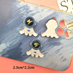 Spaceship Кабошоны из полупрозрачной смолы, астронавт, чёрные, космическая тема шаблон, 23x22 мм