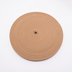 Camello Cordón elástico de resistencia de poliéster, cinta overlock, camello, 15x1 mm, 30 yardas / rodillo