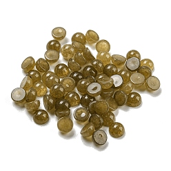 Белый Нефрит Кабошоны из натурального белого нефрита, полукруглый, оливковый, 4x2~2.5 мм