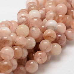 Морганит Естественно Morganite круглый шарик нити, 10 мм, отверстие : 1 мм, около 40 шт / нитка, 15.7 дюйм