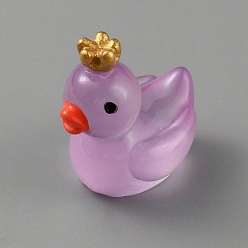 Лиловый Украшения в виде короны из светящейся смолы, светится в темноте, Микропейзаж мох аквариум ландшафтное украшение, сирень, 18.5x17x13 мм