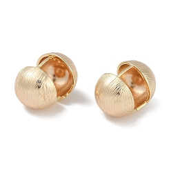 Настоящее золото 18K Латунные серьги обруча, реальный 18 k позолоченный, 14x13 мм