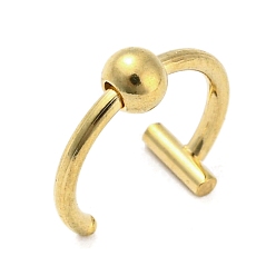 Золотой Ионное покрытие (IP) 304 Кольца для губ из нержавеющей стали, ювелирные изделия для пирсинга, украшения для тела с шпильками в носу, золотые, 11x11.5 мм