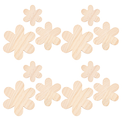 Цветок Поднос из дерева, для сервировки завтрака, закуски, сыр, чай, кофе, цветок, 56~110x50~100x18 мм, 3 стиль, 4 шт / стиль, 12 шт / комплект