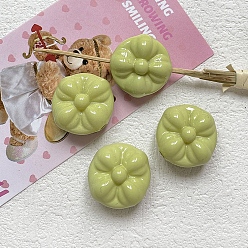 Yellow Green Opaque Acrylic Beads, Flower, Yellow Green, 20mm