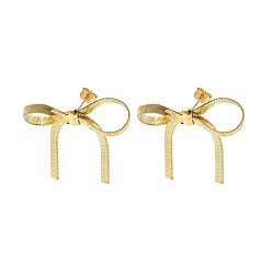 Настоящее золото 18K Латунь серьги, бантом, реальный 18 k позолоченный, 22~28x34~38 мм