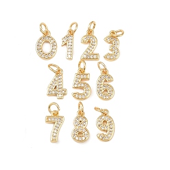 Настоящее золото 18K Латунные микропаве прозрачные кубические циркониевые подвески, число, долговечный, без кадмия и без свинца, стойки покрытие, с целью перехода в кольце, реальный 18 k позолоченный, 12~12.5x4.5~8x1.5~1.8 мм, отверстие : 3.4 мм