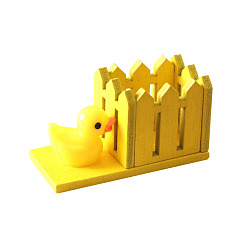 Желтый Мини модель деревянного забора, аксессуары для кукольного домика с микро-ландшафтом, притворяясь опорными украшениями, желтые, 42x20x24 мм