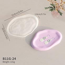 Cloud Cup Mat Silicone Molds, Resin Casting Coaster Molds, For UV Resin, Epoxy Resin Craft Making, White, Cloud, 168x238x18mm