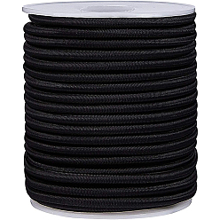 Noir Cordon élastique, noir, 4 mm, environ 20 m/rouleau