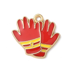 Другие Подвески из эмали и сплава, золотой свет, без кадмия, без никеля и без свинца, перчатки, 20x21.5x2 мм, отверстие : 1.8 мм
