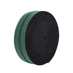Dark Green Flat Elastic Rubber Cord/Band, Webbing Garment Sewing Accessories, Dark Green, 48mm, about 25m/Roll