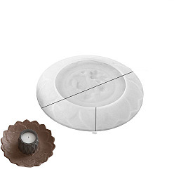 Плоский Круглый Силиконовые формы, формы для подсвечников, формы для литья гипсовой смолы, белые, плоско-круглые, 180x22 мм