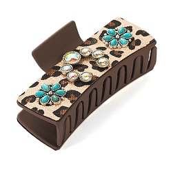 Шоколадный Сплав клипы коготь волос, аксессуары для волос для женщин и девочек, цвет шоколада, 100x35 мм