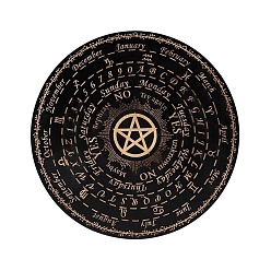 Плоский Круглый Деревянная маятниковая доска, биолокация гадальная доска, для колдовства принадлежности для викканского алтаря, плоско-круглые, 250 мм