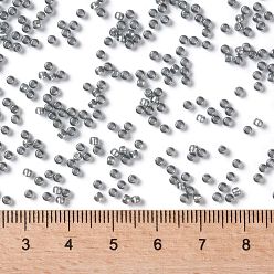 (1001) Dark Grey Silver Lined Semi Matte TOHO Round Seed Beads, Japanese Seed Beads, (1001) Dark Grey Silver Lined Semi Matte, 11/0, 2.2mm, Hole: 0.8mm, about 5555pcs/50g