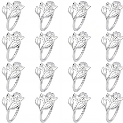 Платина 16 шт. колец для салфеток из сплава на рождественскую тематику, держатель для салфеток, ежедневный доступ в ресторан, платина, 26x42x42.5 мм