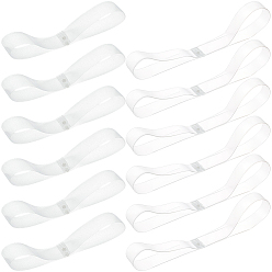 Прозрачный 20шт. прозрачные силиконовые шнурки, ремешок для обуви с защитой от провисания для высоких каблуков, прозрачные, 111x10x0.5 мм
