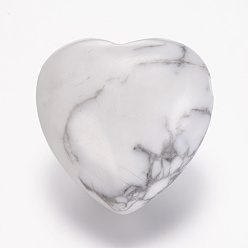 Говлит Бусины из природных Говлит, сердце, 13x25x25 мм, отверстие : 2 мм