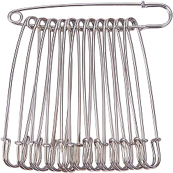 Platine Épingles de sûreté de fer, accessoires de la broche, Libre de plomb et gratuit, platine, 101x19mm