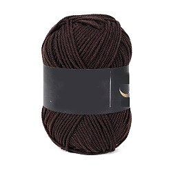 Коричневый 4 пряжа из молочного акрилового волокна для тафтинговых ковриков, пряжа амигуруми, пряжа для вязания крючком, для свитера, шапки, носков, детских одеял, кофе, 2.5 мм, около 113.74 ярдов (104 м) / моток