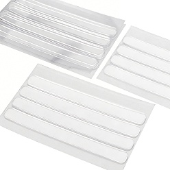 Прозрачный 4 Листы овальных самоклеящихся дверных ручек-амортизаторов, прозрачный квадратный мягкий силиконовый защитный экран для стен, прозрачные, 155x100x2 мм, овальный : 150x15 mm, 4шт / лист