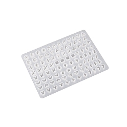 Белый Силиконовые формы, формы для литья смолы, для уф-смолы, изготовление ювелирных изделий из эпоксидной смолы, разнообразные, белые, 107x147x5 мм