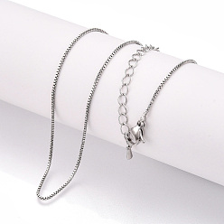 Платинированный Колье из медных цепей, с карабин-лобстерами , Реальная платина, 18.54 дюйм (47.1 см), 1 мм