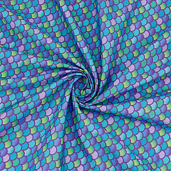 Розовато-лиловый Ткань из полиэстера и хлопка с рисунком рыбьей чешуи, тканевые аксессуары для сумок своими руками, розовато-лиловый, 1482x1000x0.2 мм