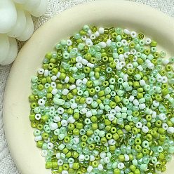 Светло-зеленый Стеклянные бусины смешанного стиля, рондель, светло-зеленый, 4 мм, о 140 шт / комплект