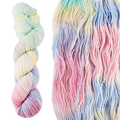 Разноцветный 1 моток 80% шерсть 20% акриловое волокно разноцветная разноцветная пряжа, нитки для ручного вязания, для детского свитера, шарфа, ткани, рукоделия, ремесла, красочный, 2 мм, о 270м / моток