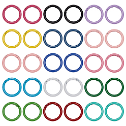 (52) Непрозрачная лаванда 30шт 15 цветные пружинные кольца из цинкового сплава, круглые кольца, разноцветные, 33x4 мм, 6 датчик, внутренний диаметр: 25 мм, 2 шт / цвет