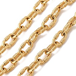 Real 20K Gold Plated 304 кабельные цепи из нержавеющей стали, несварные, с катушкой, ионное покрытие (ip), реальный 20 k позолоченный, 13.5x8.5x2.5 мм