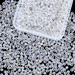Clear AB 700Pcs Electroplate Glass Beads, AB Color Plated, Faceted, Rondelle, Clear AB, 6x5mm, Hole: 1mm