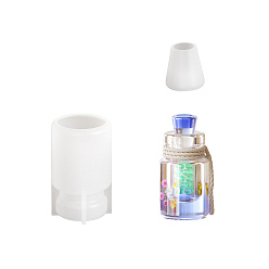 Bottle Силиконовые формы для бутылок желаний своими руками, зыбучие формы, формы для литья смолы, для уф-смолы, изготовление изделий из эпоксидной смолы, белые, бутылка, 52x32 мм, внутренний диаметр: 26 мм