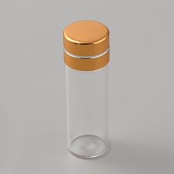 Goldenrod Clear Glass Bead Containers, Refillable Bottle, Goldenrod, 3.6x1.5cm, Capacity: 3ml(0.10fl. oz)