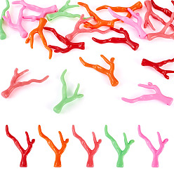 (52) Непрозрачная лаванда 20шт 5 цвета акриловые подвески, имитация коралла, разноцветные, 48.5x33.5x7.5 мм, отверстие : 1.8 мм, 4 цветов/шт.