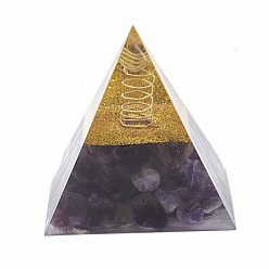 Amethyst Natural Amethyst Home Decorations, Healing Pyramids, for Stress Reduce Healing Meditation, Pyramid, 58~60x58~60x58~60mm